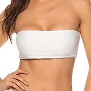 3 for $15 White strapless bandeau bikini top